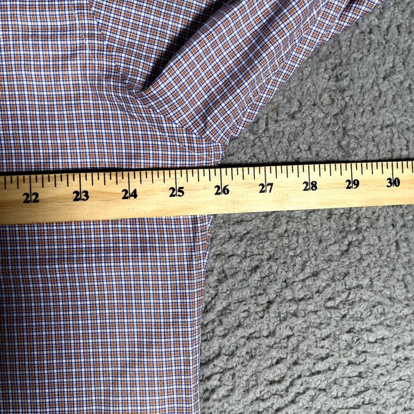 David Donahue Shirt Mens 18.5 34/35 Plaid Button Up 100% Cotton Casual Preppy - Picture 8 of 11
